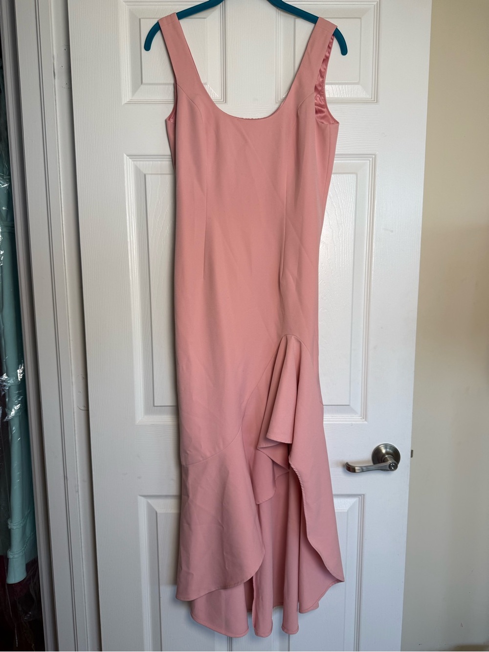 Bardot Blush Pink Asymmetrical Midi Dress Size US 6 / Small - Picture 3 of 5